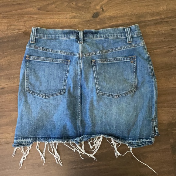 Madewell Step Hem Jean Skirt in Brandt Wash - Picture 5 of 8